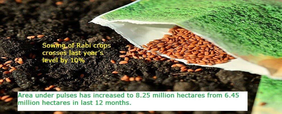 Sowing of Rabi crops crosses last year’s level by 10%
