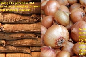Govt intend to purchase 2Lt onions as excess inventory to meet demand in festivals