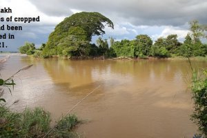 "Agricultural land damaged due to heavy rain"