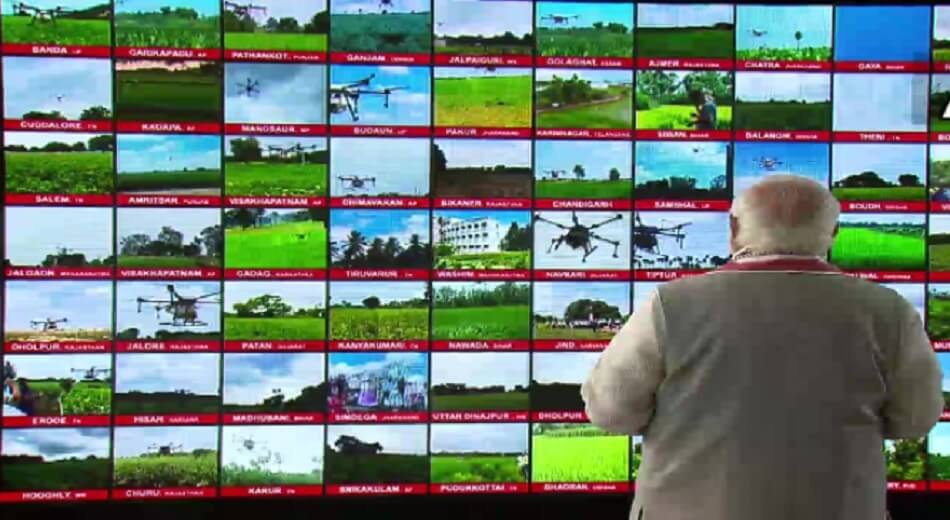 PM Modi launched 100 'Kisan drones' for spraying pesticides in farm across Country