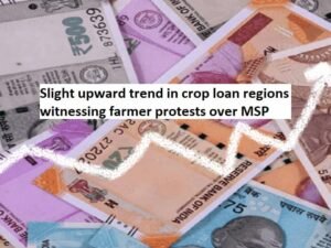Slight upward trend in crop loan regions witnessing farmer protests over MSP