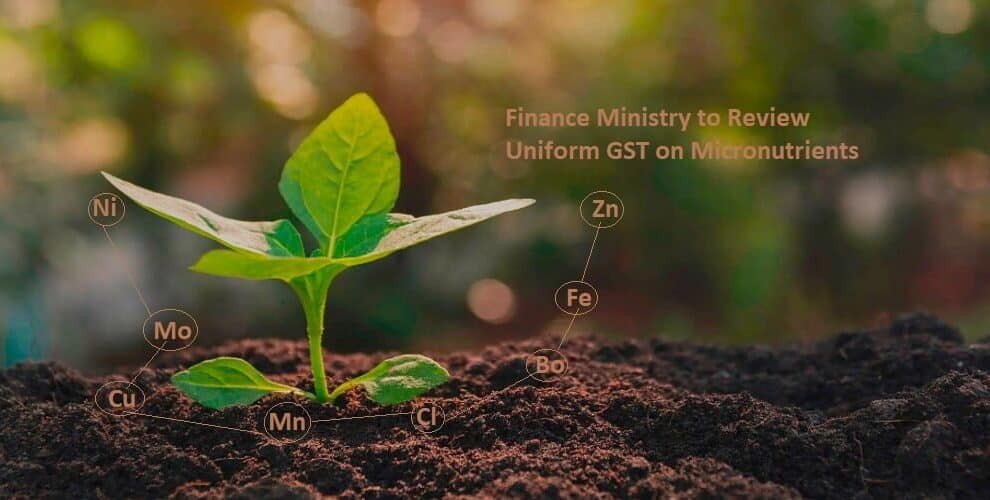 Finance Ministry to Review Uniform GST on Micronutrients